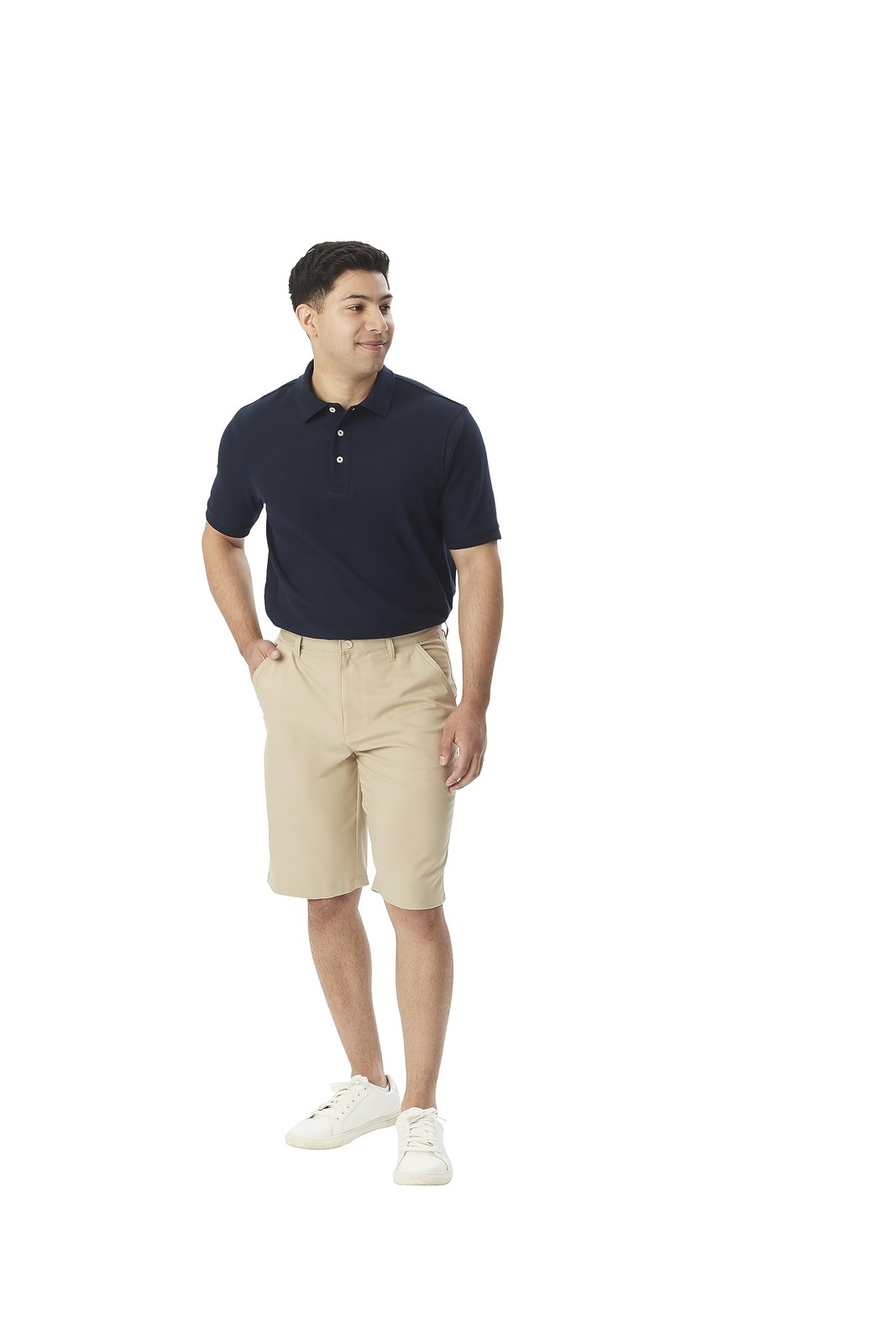 Mens Moisture Wicking Flat Front Stretch Microfiber Performance Short gallery