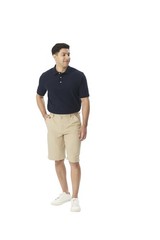Mens Moisture Wicking Flat Front Stretch Microfiber Performance Short