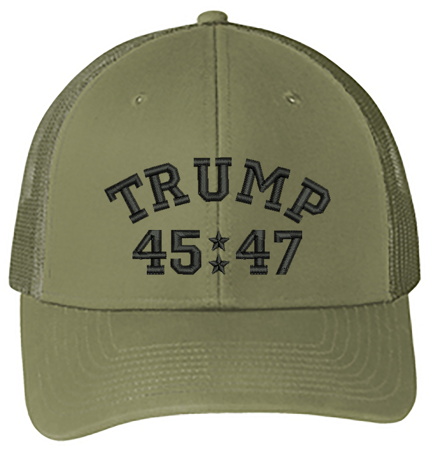 Trump 45/47 Embroidered Trucker Structured Adjustable One Size Fits All Hat