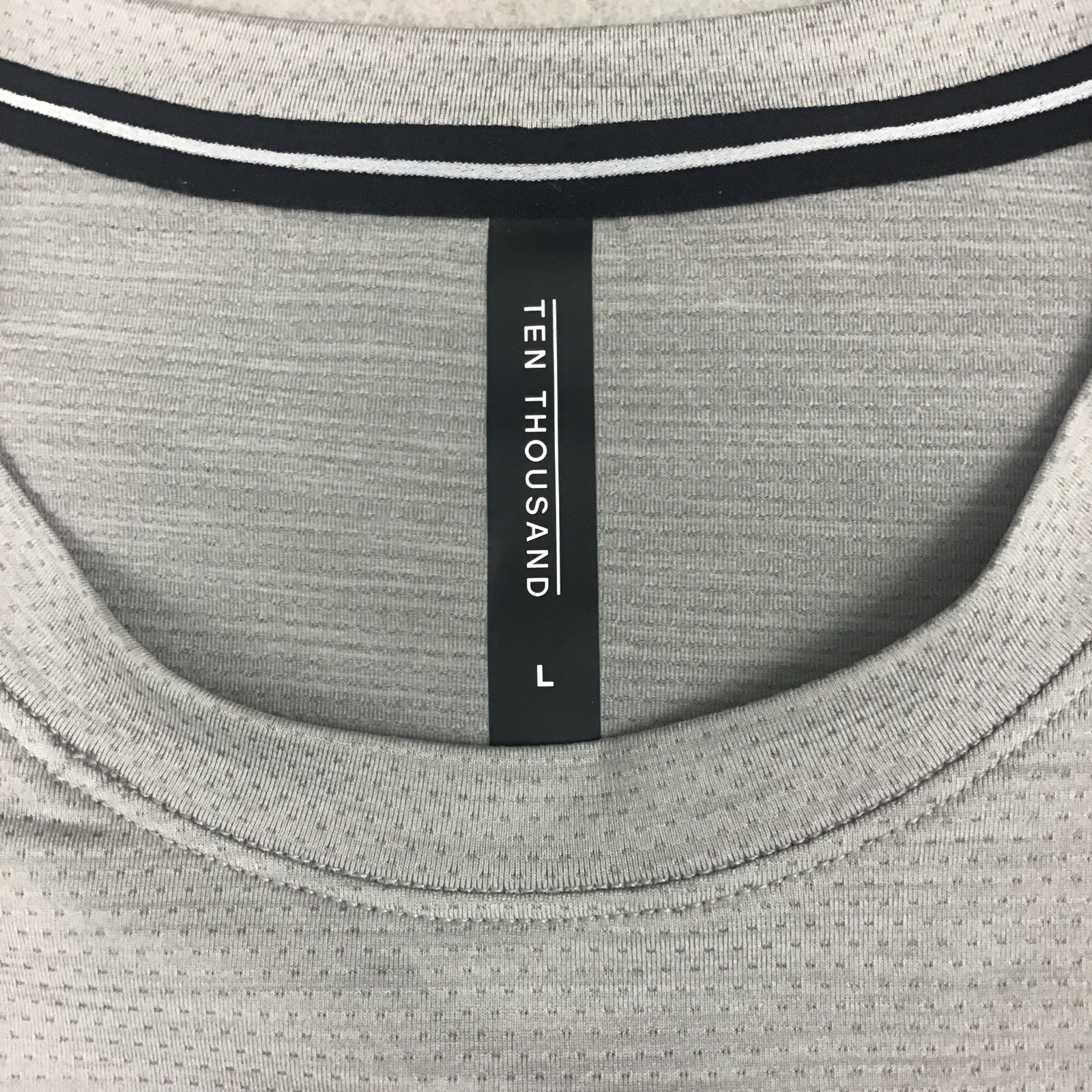 Ten Thousand Shirt Men Large Formal Gray Tee Long Sleeve Pullover Breathable L gallery