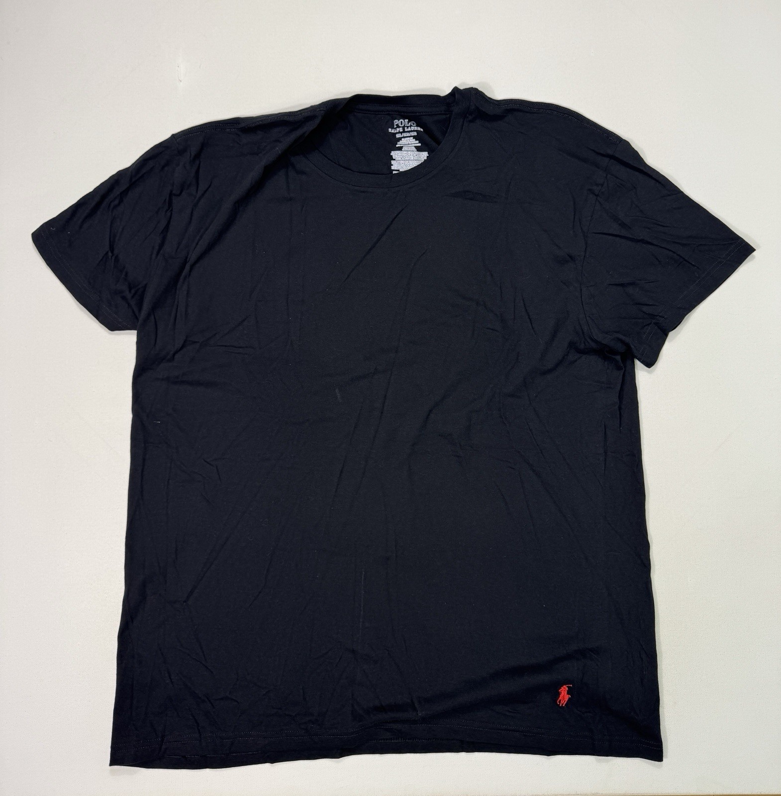 Polo Ralph Lauren Men’s 2XL Black Red Pony T-Shirt Classic Modern Casual Street