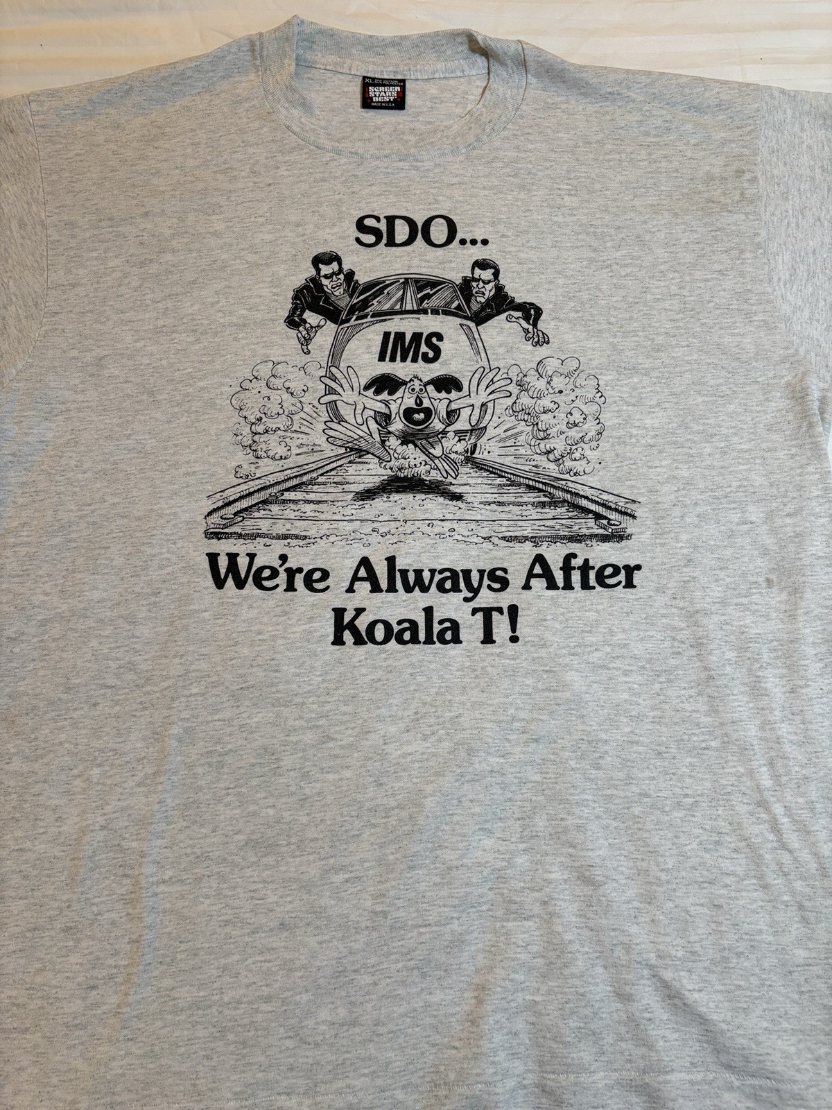 Vintage Koala T Tshirt XL Gray SS Single Stitch 90’s Cartoon Train gallery