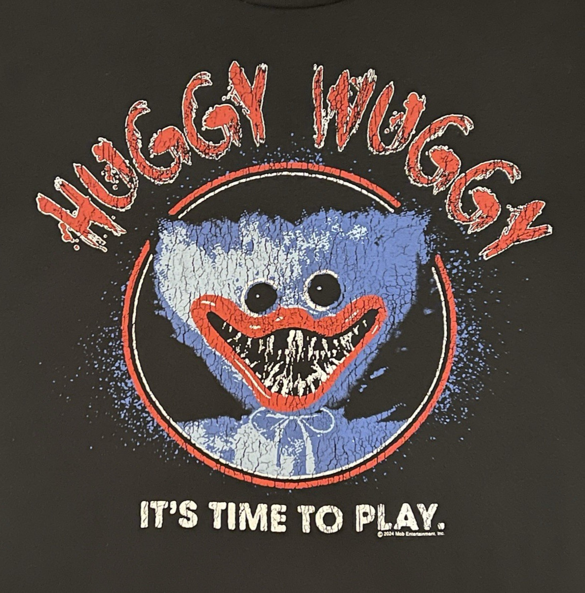 Poppy Playtime Huggy Wuggy Black T-Shirt Size Large & Adjustable Strap Dad Hat gallery