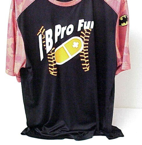 SPORT-TEK I B PRO FUN TW ELECTRIC #8 JERSEY SHIRT SIZE X-LARGE BLACK & ORANGE gallery