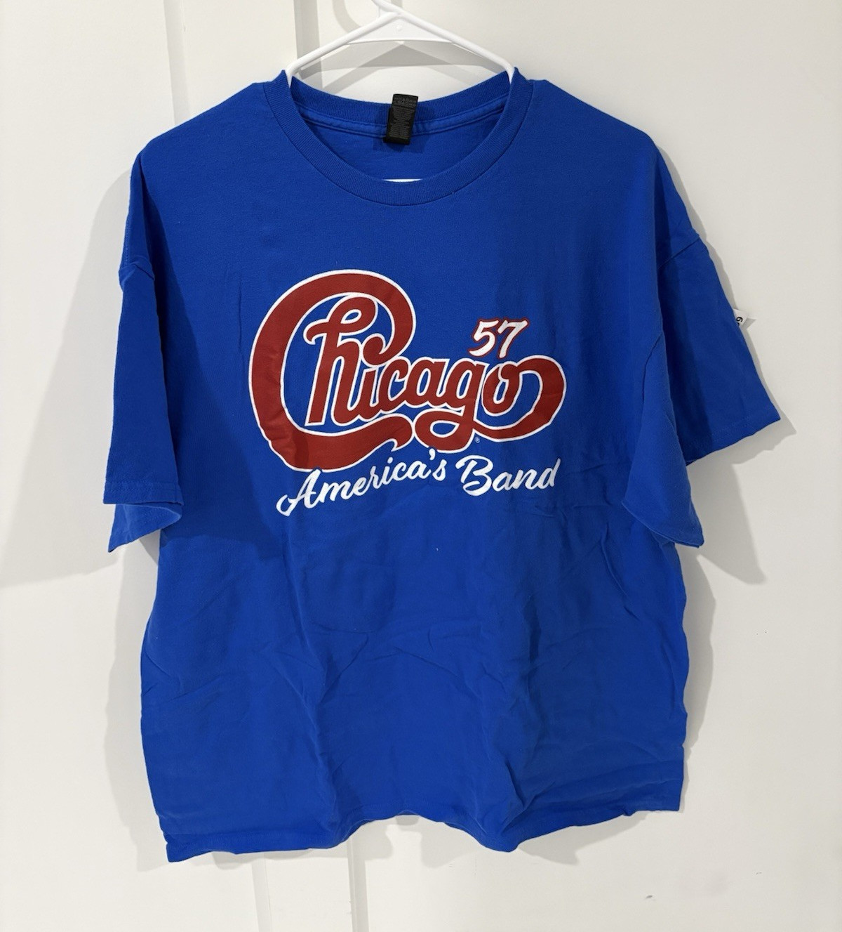 Chicago Men's America's Band Graphic Print Crew Neck Tee XL Blue gallery