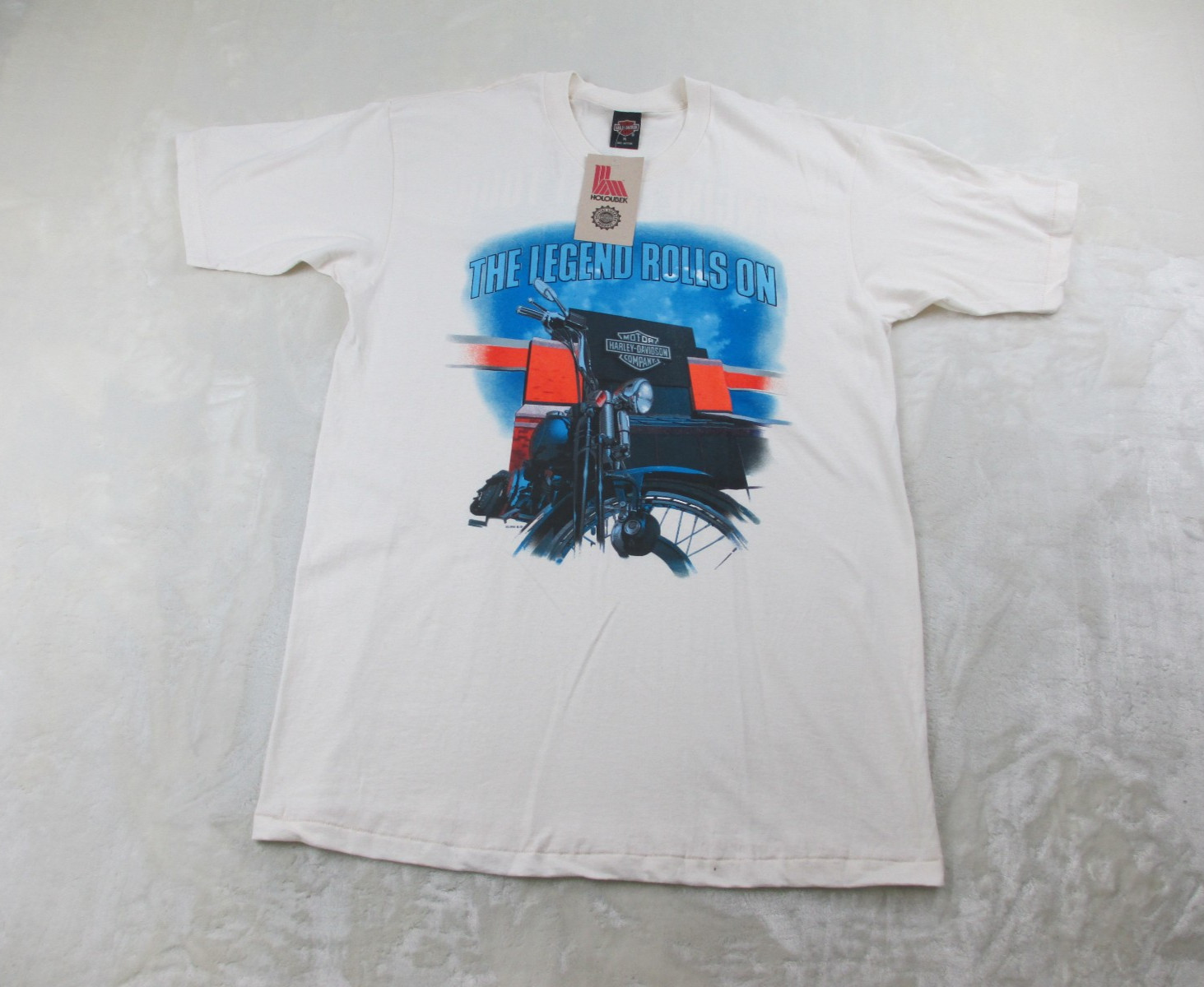NEW VINTAGE Harley Davidson Shirt Mens Extra Large Brown Tan Motorcycle 90s gallery