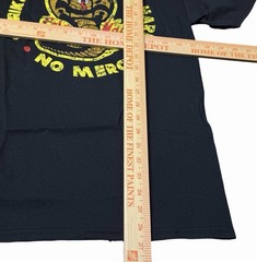 Cobra Kai STRIKE FIRST STRIKE HARD NO MERCY Men’s T SHIRT Size Small (34-36) NEW