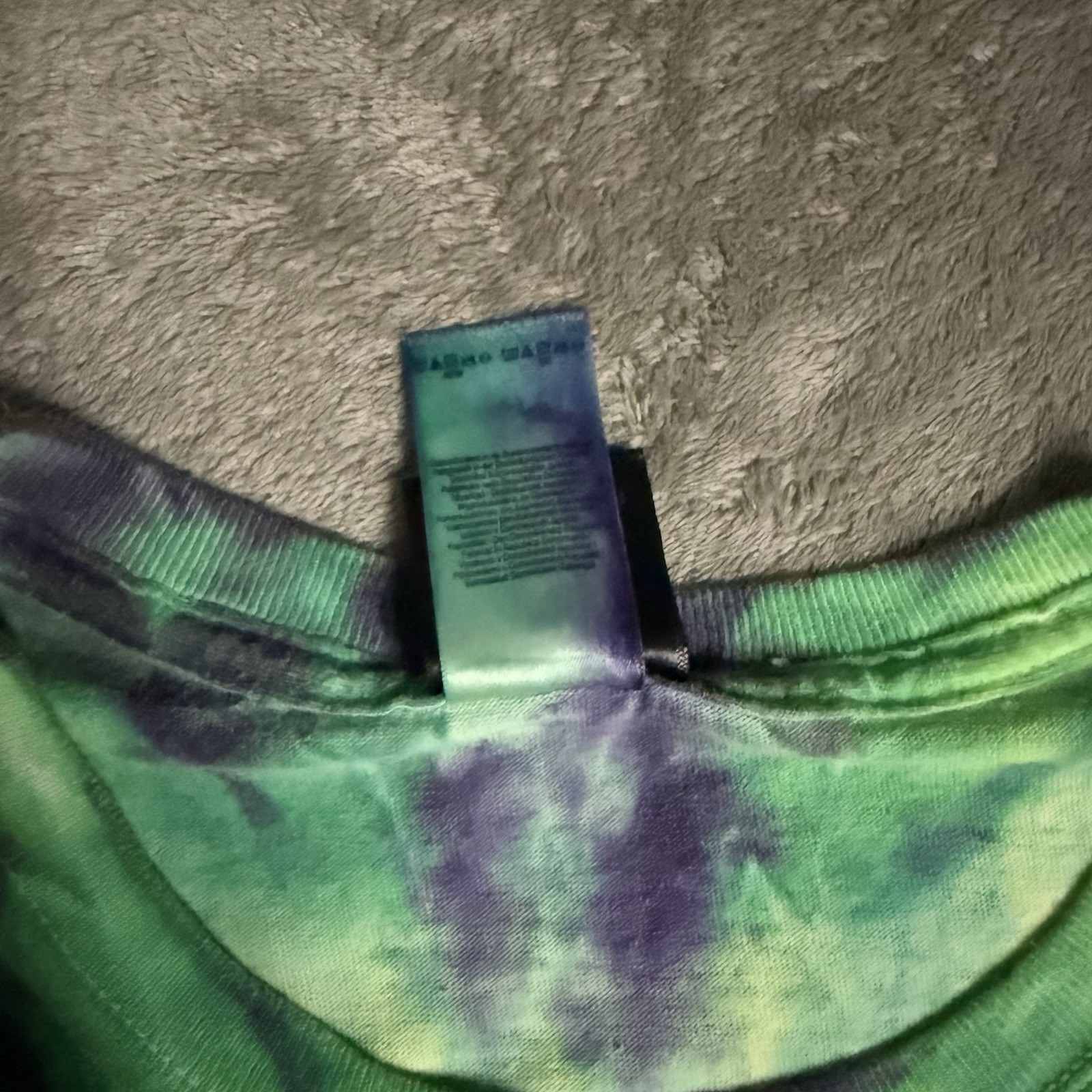 Santa Cruz Screaming Hand T-Shirt Mens Large Green & Yellow Tie Dye Strong Color gallery