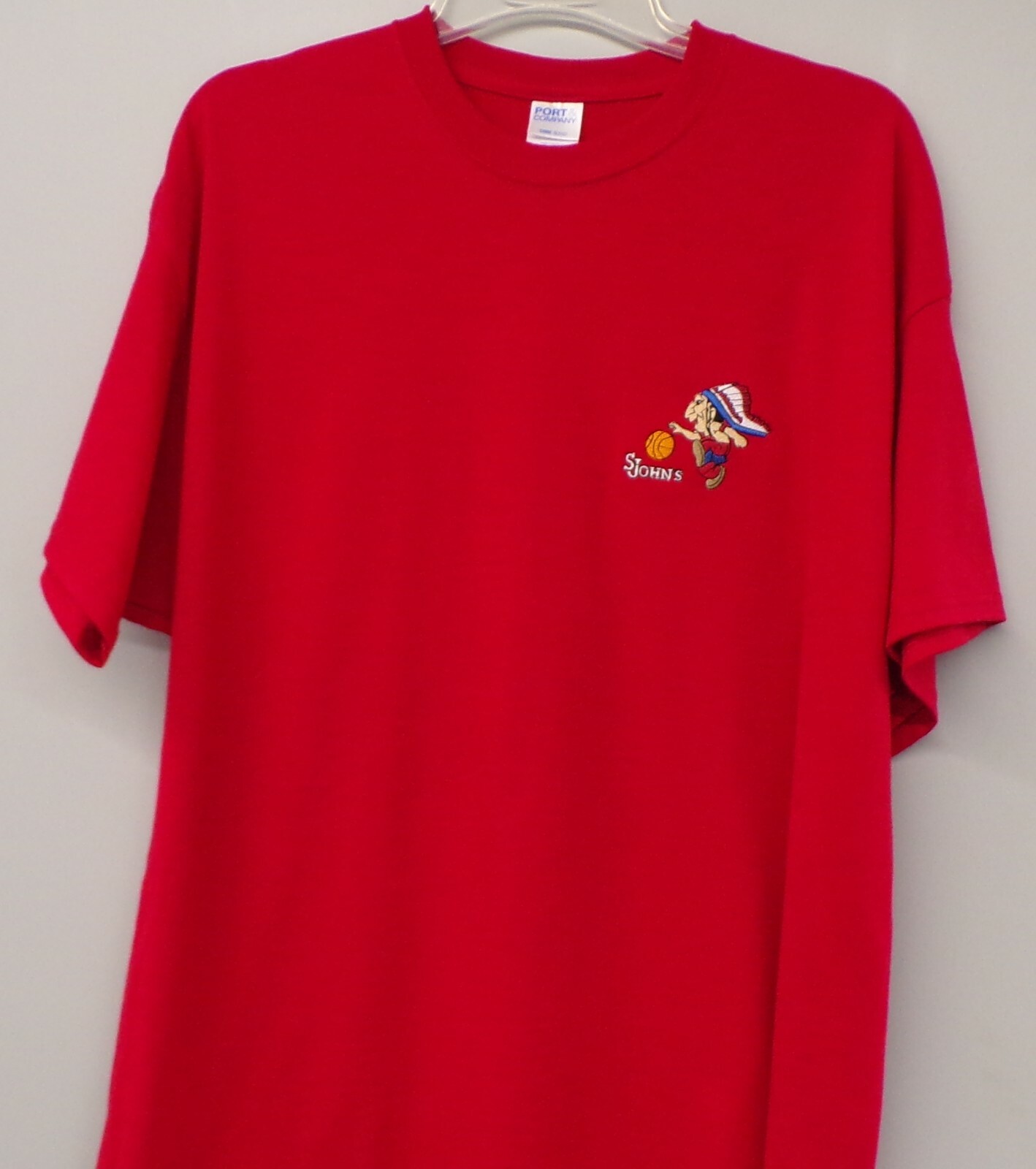 St. John's Redmen Banned Logo Embroidered T-Shirt S-6X, LT-4XLT New gallery