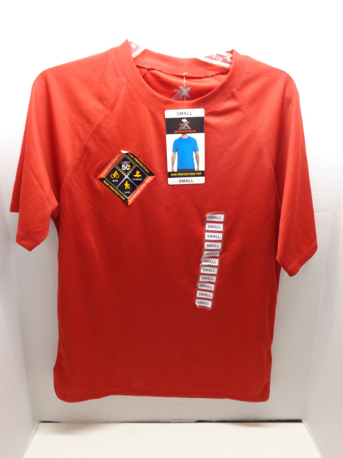 NEW Men’s Zeroxposur Sun Protection Top Red Small