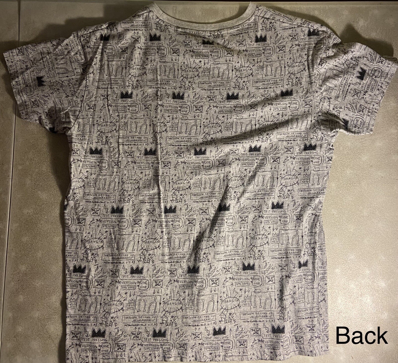 SPRZ NY Small t-shirt Jean-Michel Basquiat Graffiti Art All Over Print Shirt gallery