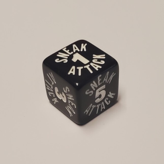 Sneak Attack d6 Dice Compatible with Dungeons and Dragons Rogue (5 Pack) D&D