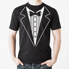 Tuxedo Shirt – Classy Party Bowtie Formal Prom Casual – Adult Unisex T-Shirt