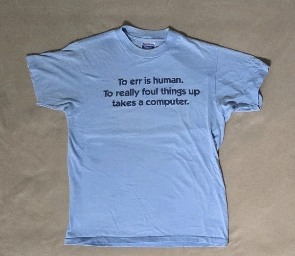 RARE Vintage 80's Single-Stitch Novelty Humor Tee Men's M - Takes A Computer gallery