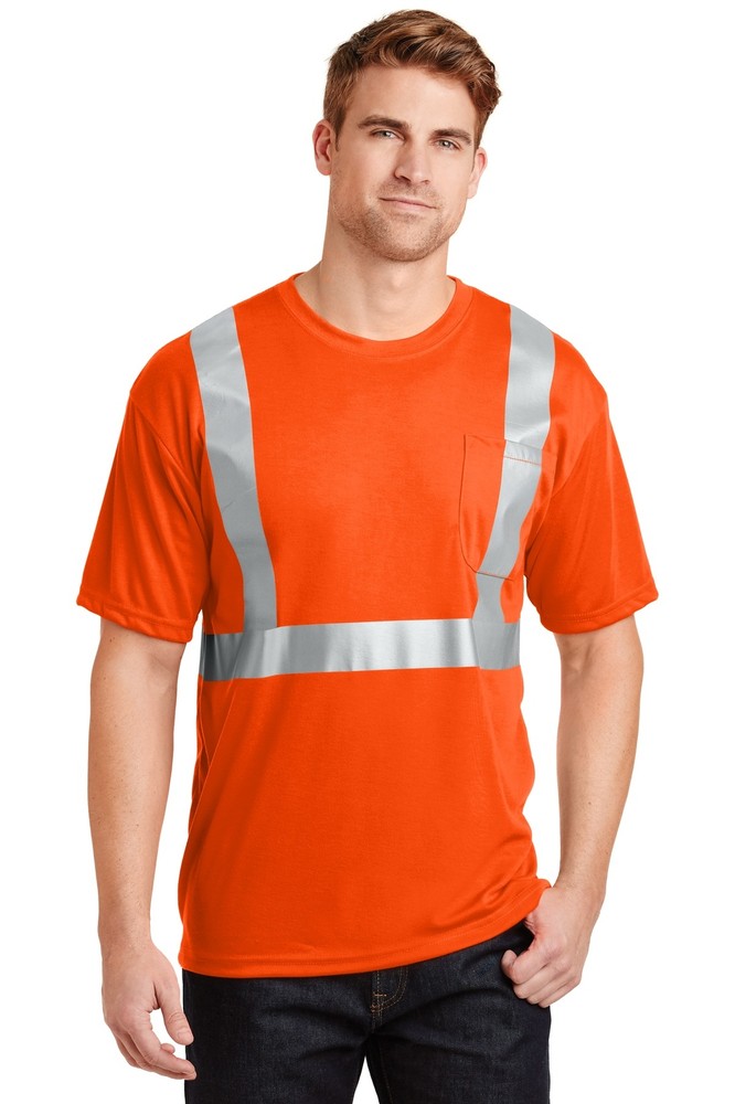 CornerStone CS401 Mens Short Sleeve ANSI 107 Class 2 Safety Crew Neck T-Shirt