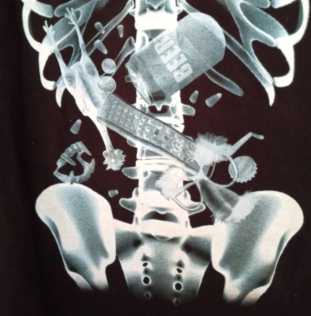 Delta Pro Weight X-RAY T-SHIRT Adult 2X, 100% Preshrunk Cotton, Black gallery