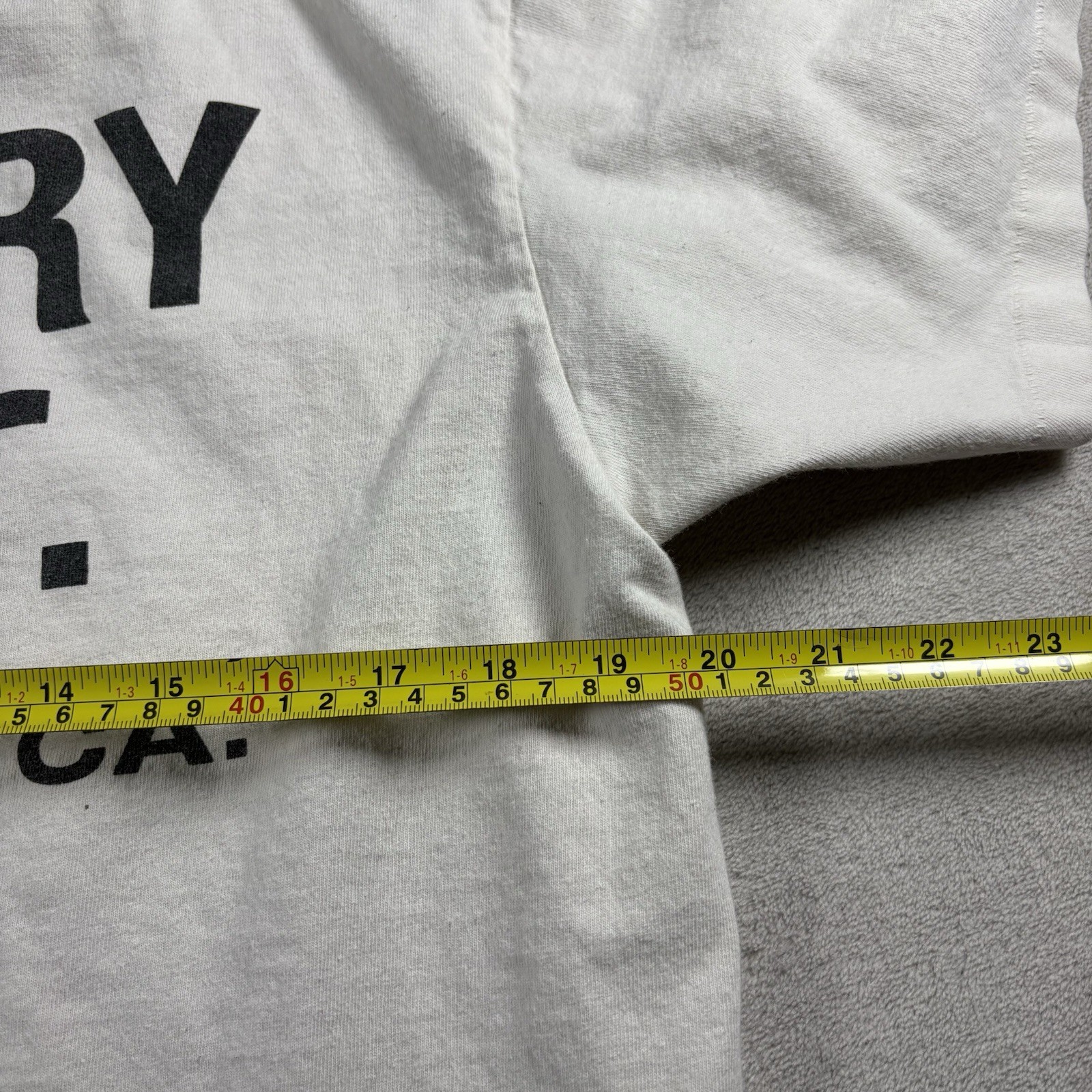 Gallery Dept Shirt Men’s S Beige Hollywood CA Double Sided Logo Streetwear #6A gallery