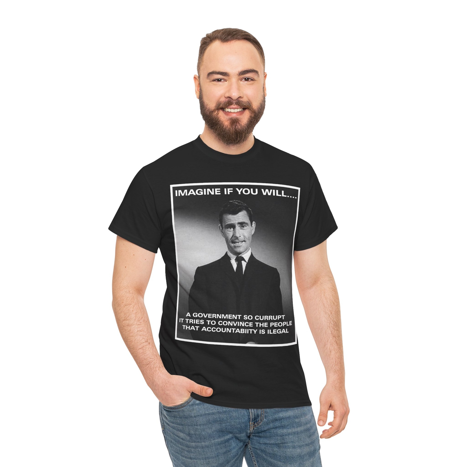 Imagine if you will a govt so corrupt Unisex Heavy Cotton Tee