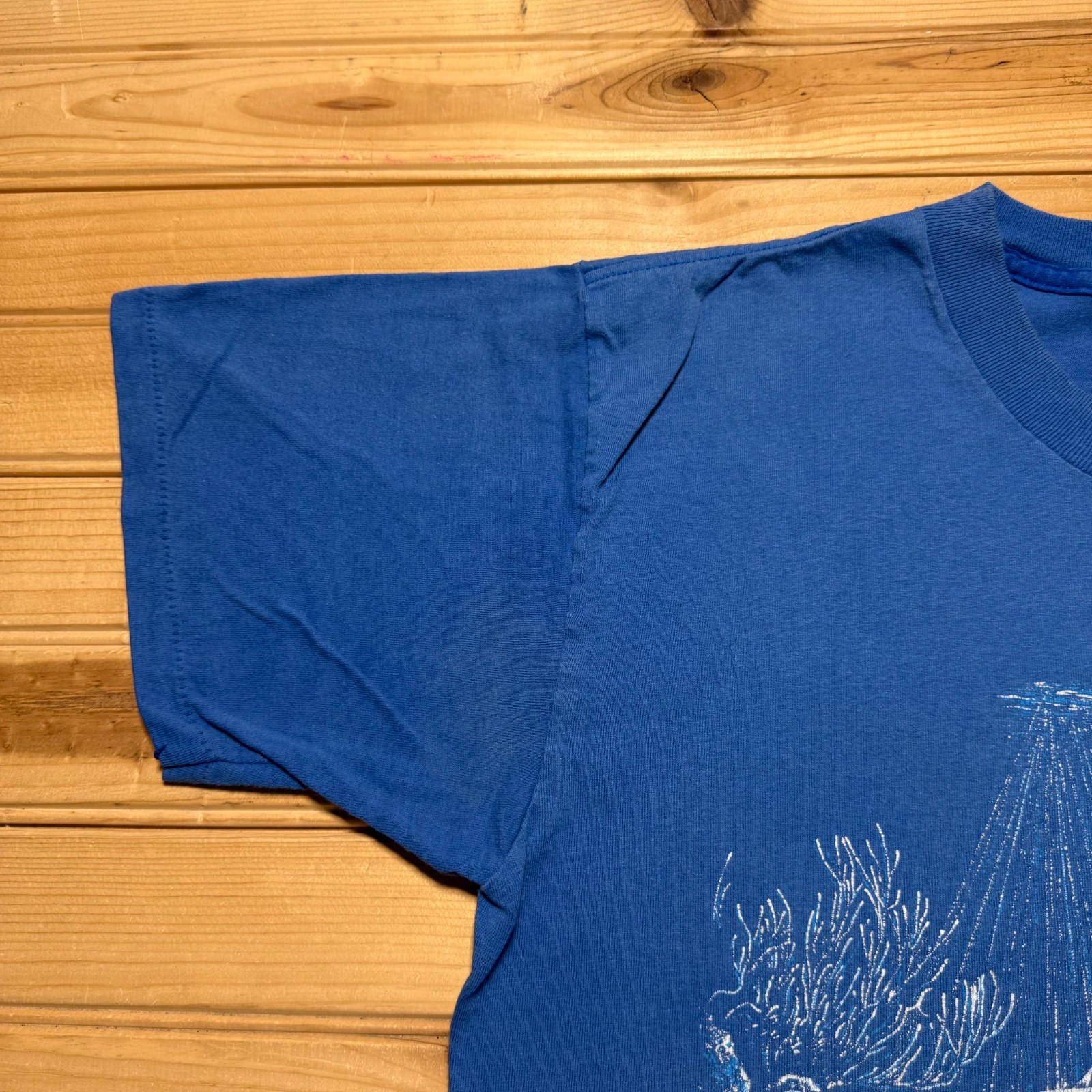 Vintage 90s Florida Dolphin Fish Ocean Sea Life Nature Graphic T-Shirt USA Large gallery