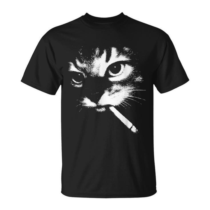 Smoking Cat Meme Cool Cat Joke Short Sleeve All Size S-234XL T-Shirt