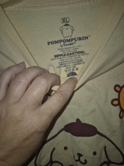 Ripple Junction Sanrio Pompompurin Baguette Yellow Tee Shirt Size XL
