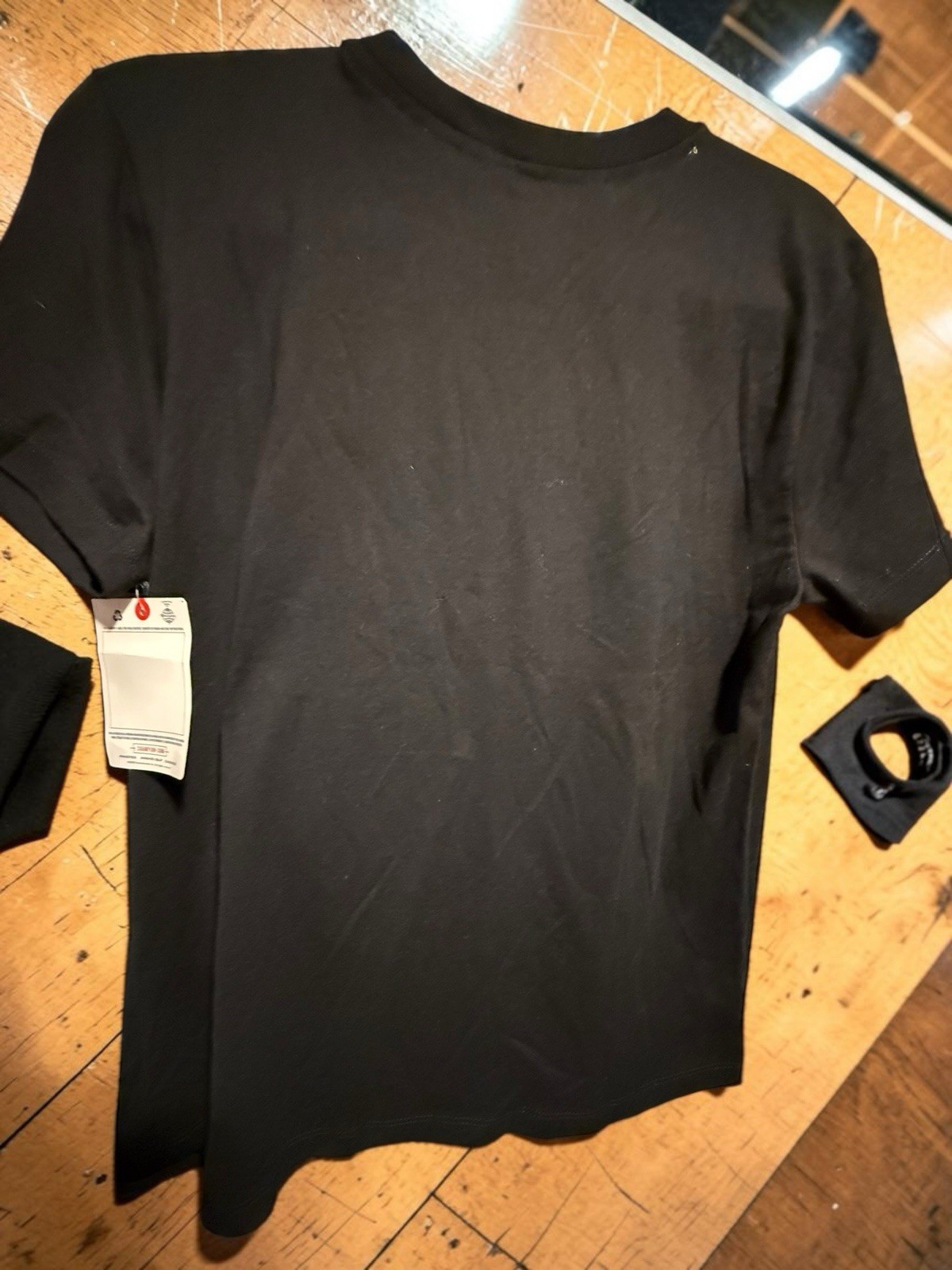 Champion Authentic Athleticwear Black Logo Graphic Crewneck Tee Short Sleeve m gallery