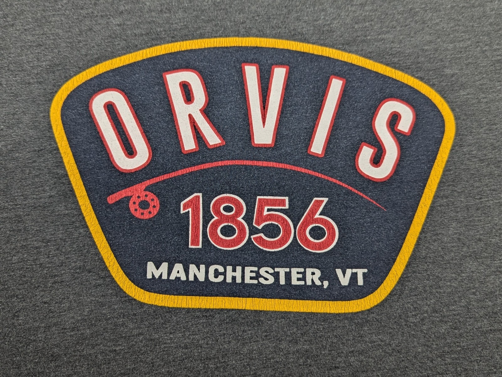 Orvis T-Shirt Mens Large Gray SS Vermont Logo Classic Collection *flaw* gallery