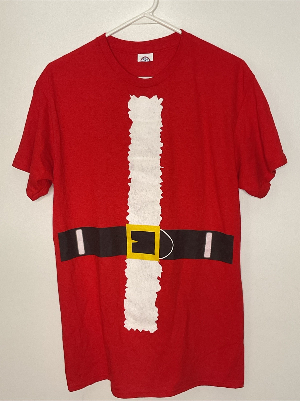 Christmas Holiday T Shirt Dad Funny Large Red Short Sleeve Humor Santa Claus USA gallery