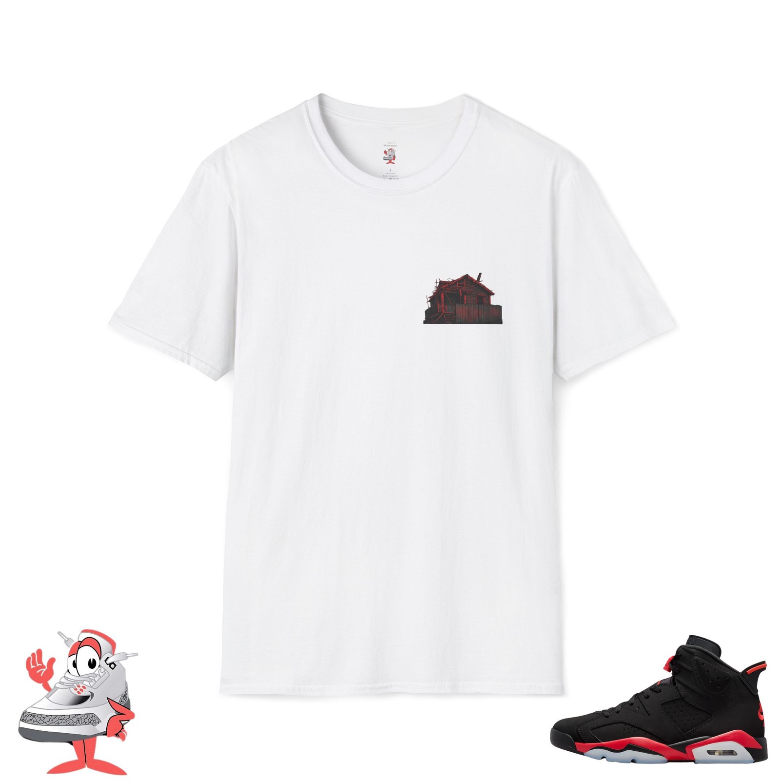 Matching Shirt For Air Jordan Retro 6 Reverse Infrared Salesman VI Sneaker Match