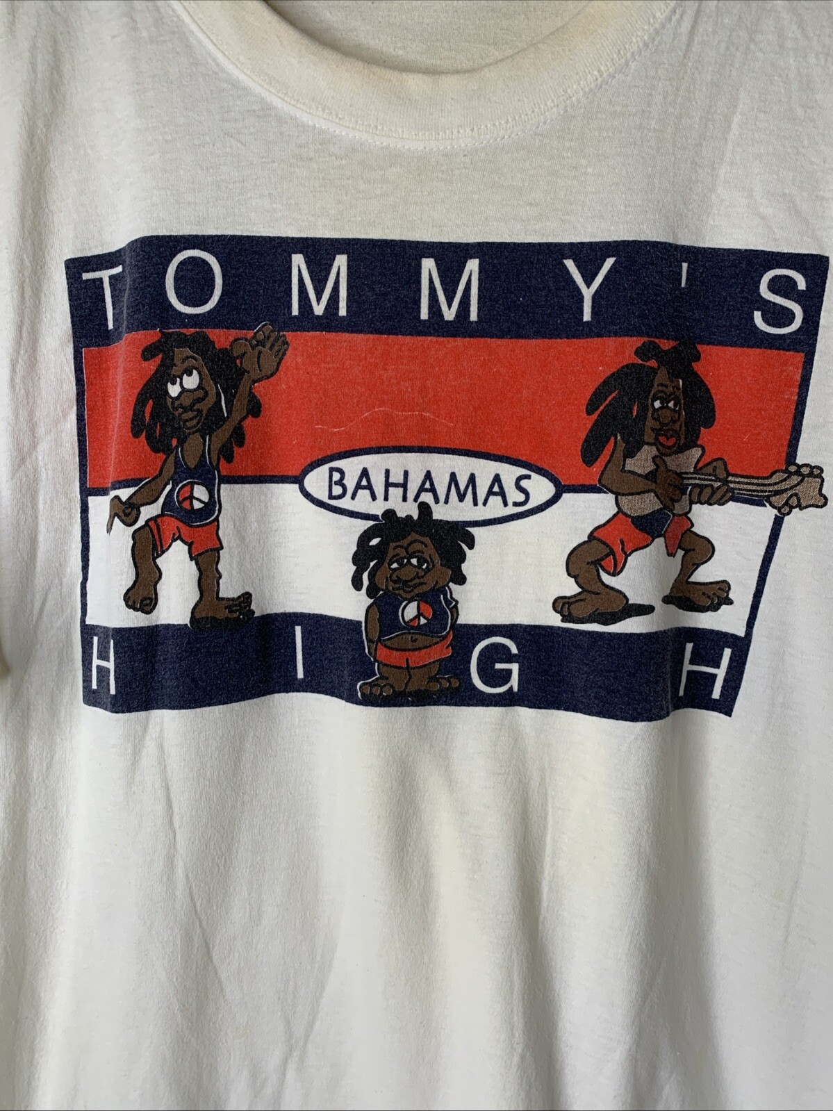 Vintage Bahamas Tommy Shirt Mens Sz 2XL Humor Parody Island Art Tee 90s gallery