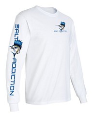 Salt Addiction Deep Sea Offshore Sailfish Fishing Long Sleeve T Shirt Cotton