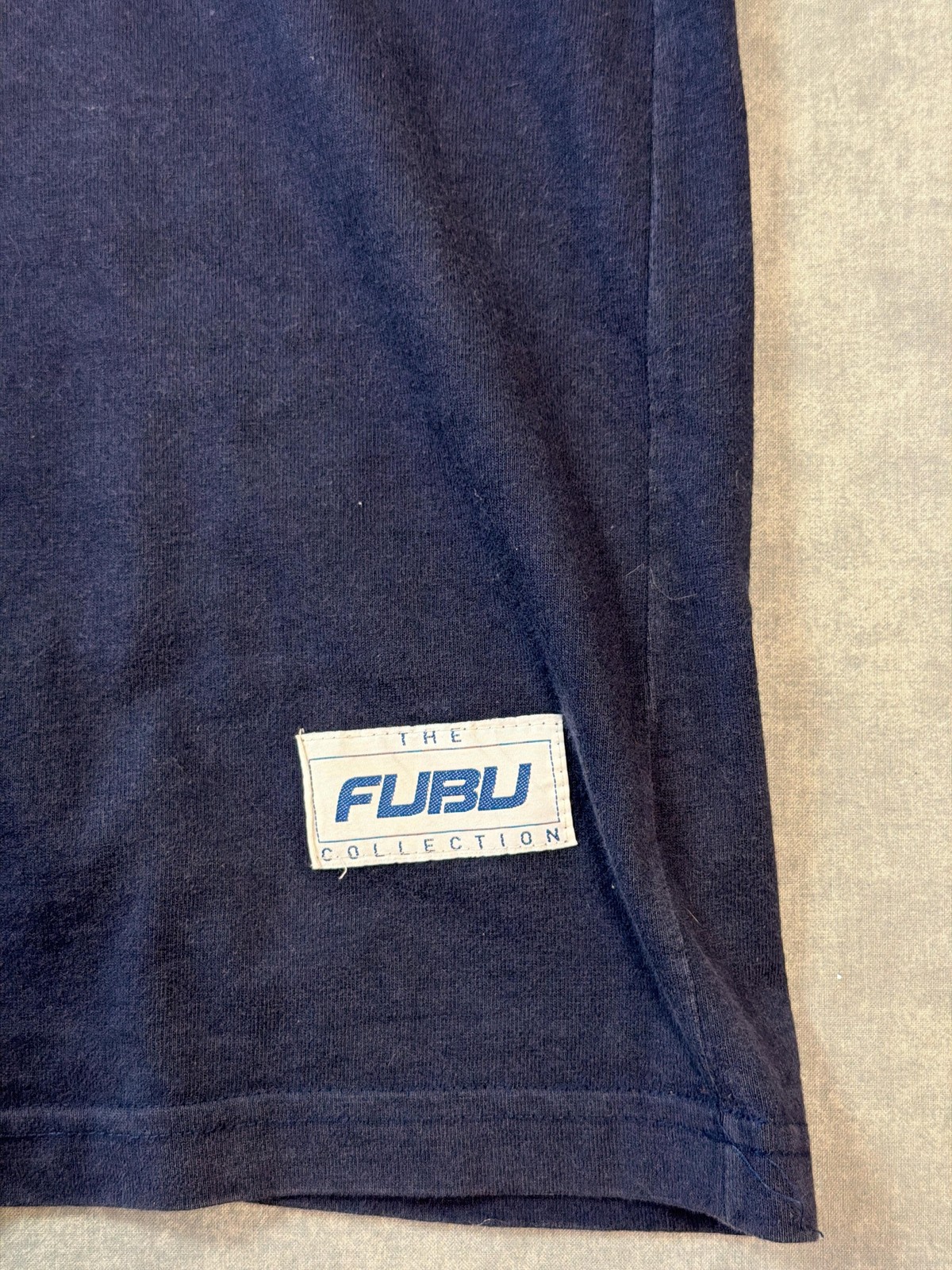 FUBU Shirt Mens 2XL Blue Competition 05 Logo Graphic Tee Streetwear Back Print gallery