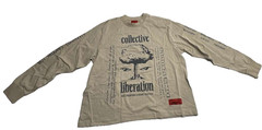 CHNGE Men’s Collective Liberation Cuff Crew Long Sleeve Casual T-Shirt Khaki, XS