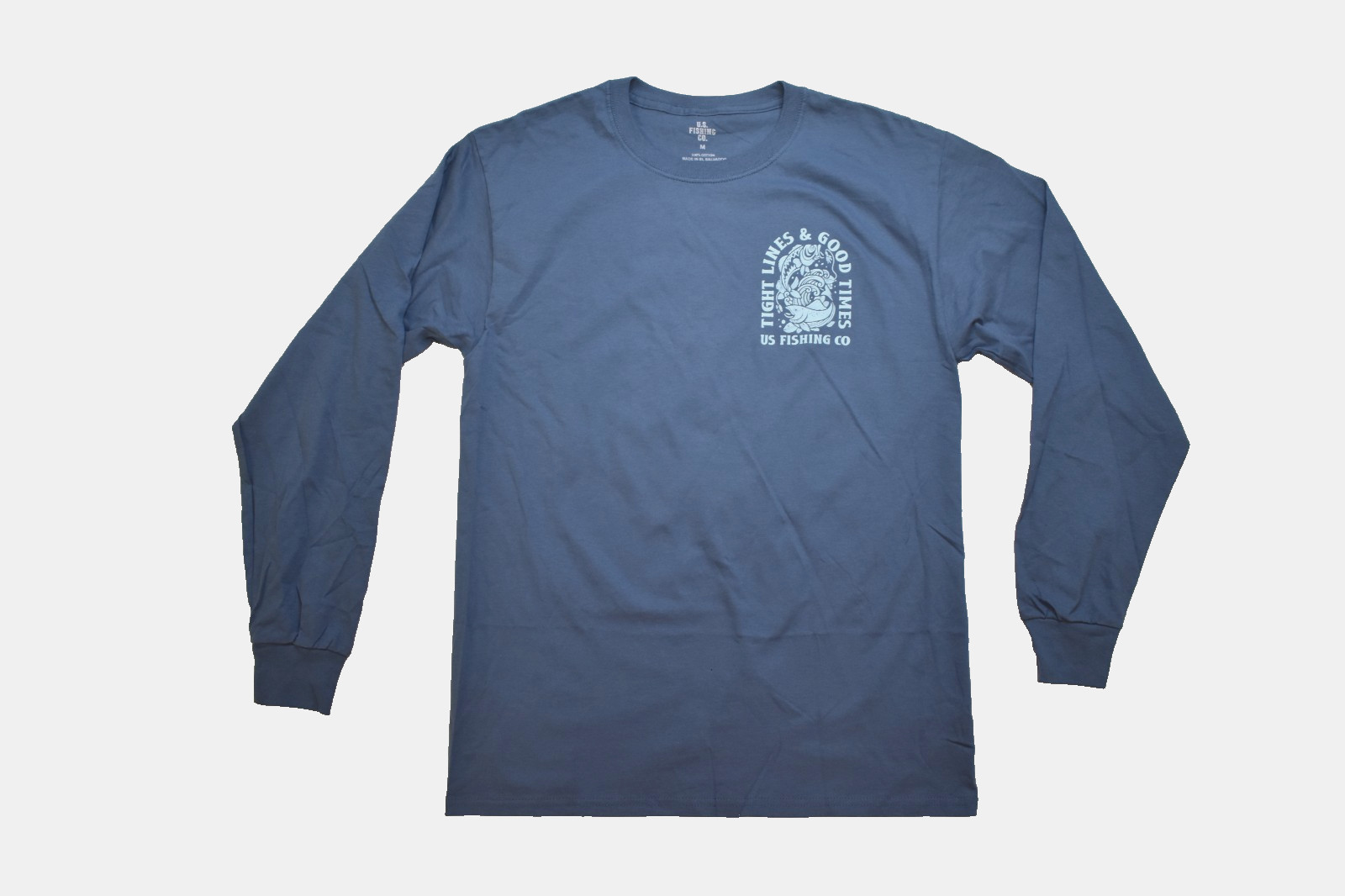 US Fishing Co. Mens Tight Lines, Good Times Long Sleeve Blue Shirt New S-XL gallery