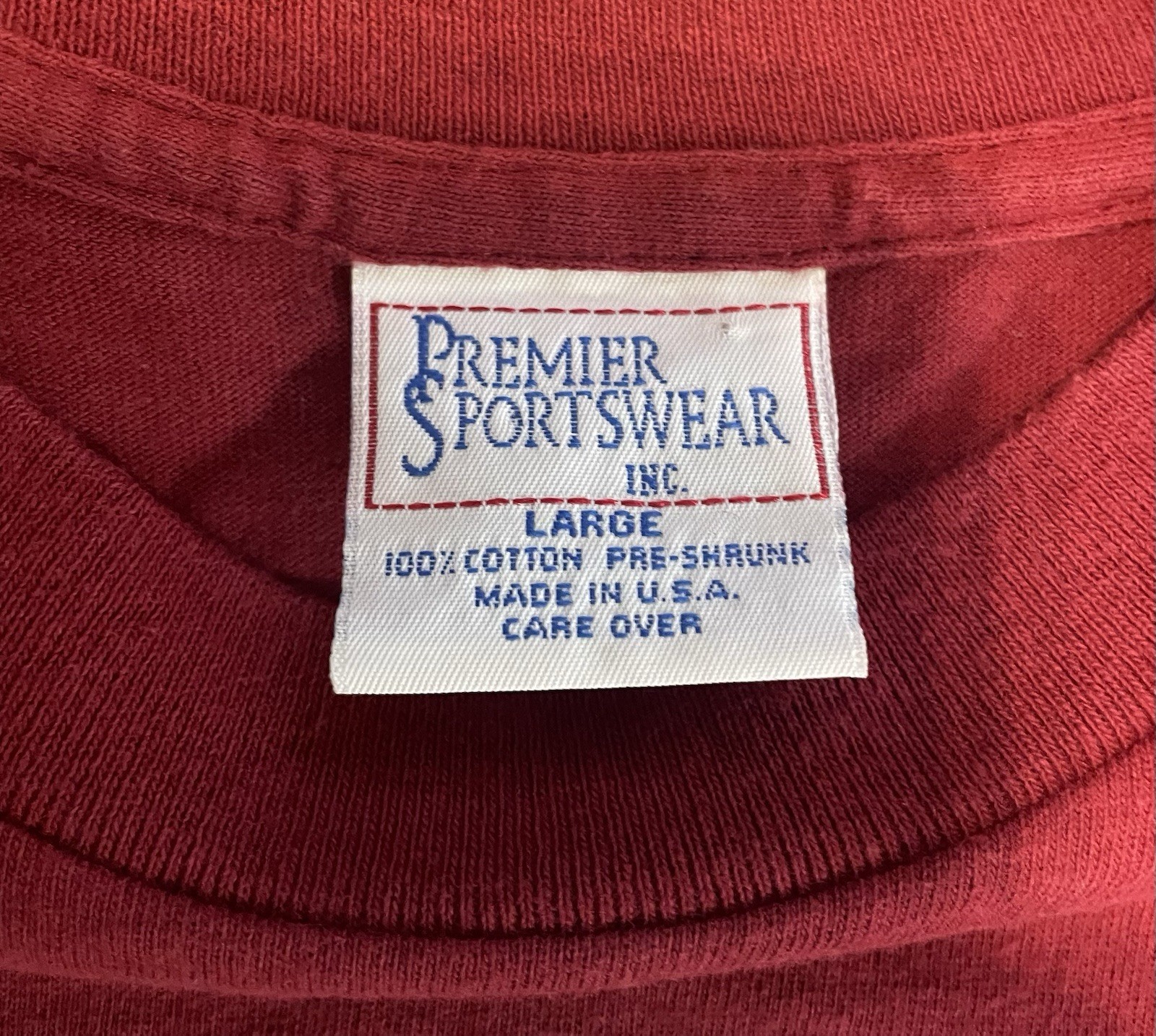Vintage Premier Sportswear Alabama Crimson Tide T Shirt USA Single Stitch Large gallery