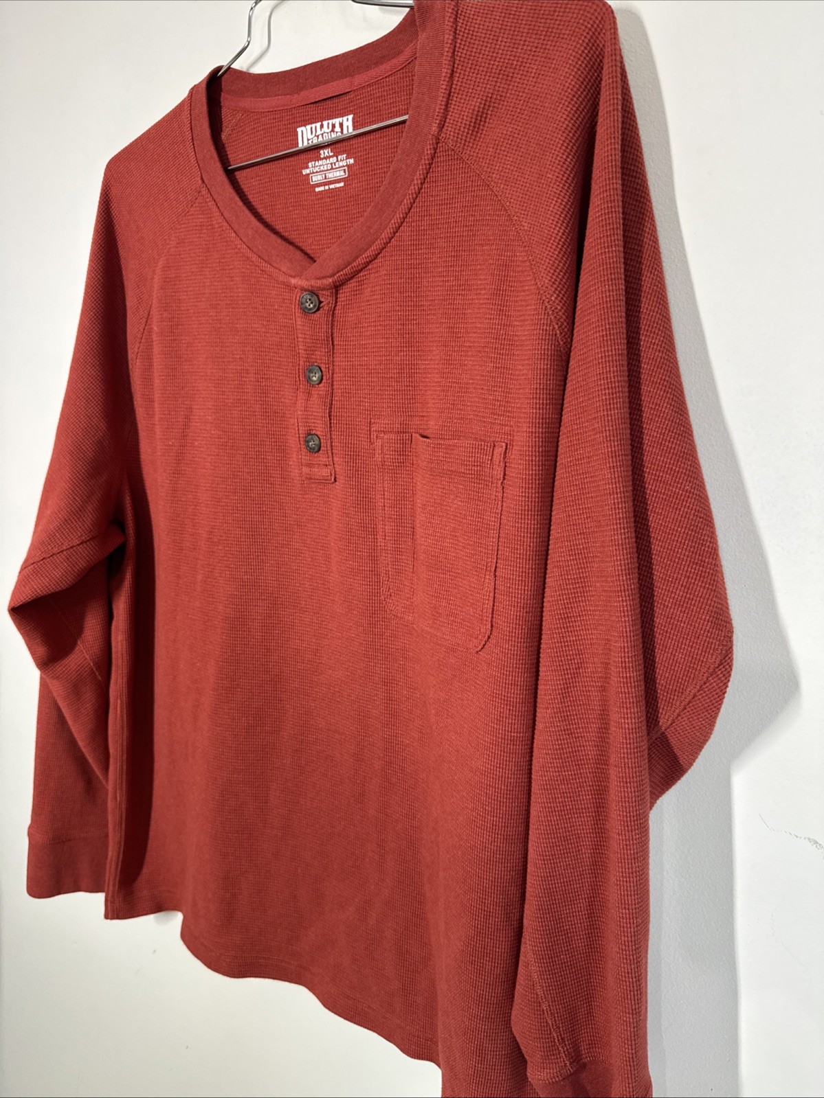 Duluth Trading Co Burly Thermal Shirt Standard Fit Untucked Length Mens 3XL Rust gallery