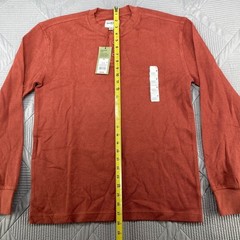 Goodfellow & Co Men’s Red Textured Long Sleeve Shirt Size Medium