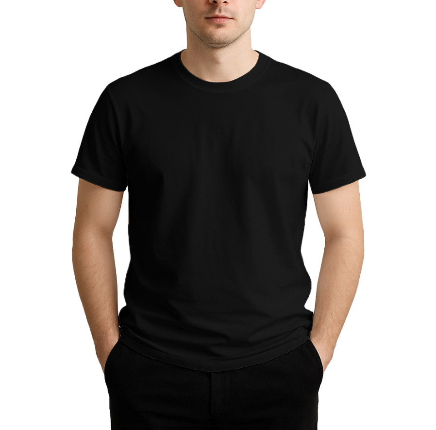 5 Pack Black Premium Soft Cotton Blank T Shirts Unisex Crew Neck Short Sleeve gallery