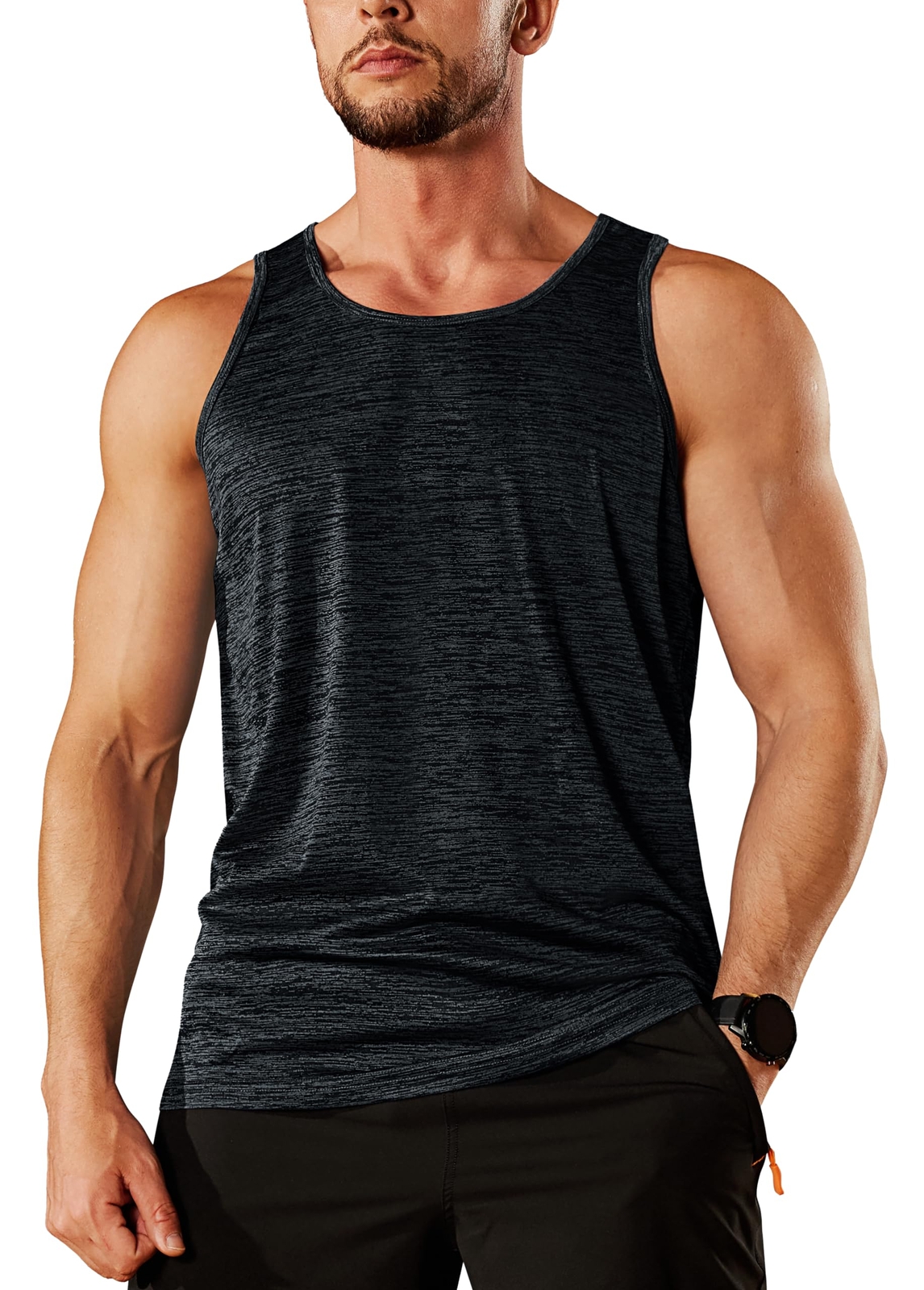 Mens Gym Tank Shirts Sleeveless Muscle Top Quick Dry Workout Fitness Sports Vest