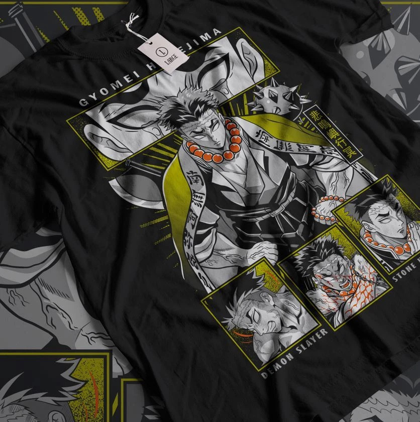 Demon Slayer Gyomei Himejima Stone Hashira T-Shirt Full Size S-5XL Unisex Shirt gallery