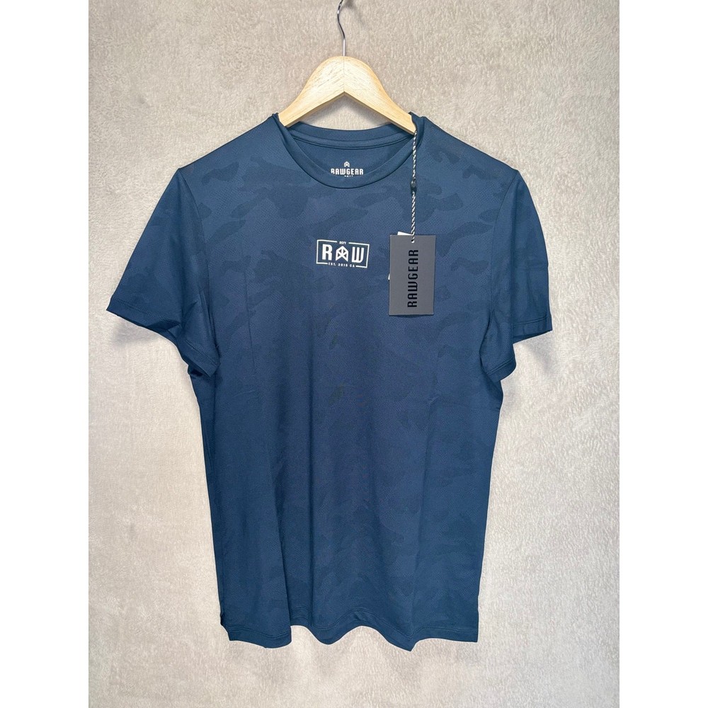 Rawgear Camo Design Performance Tee T-shirt Navy Mens Size Small NWT