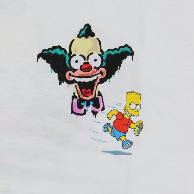 The Simpsons Mens Bart Graffiti Krusty The Clown Double-Sided Shirt New S, M gallery