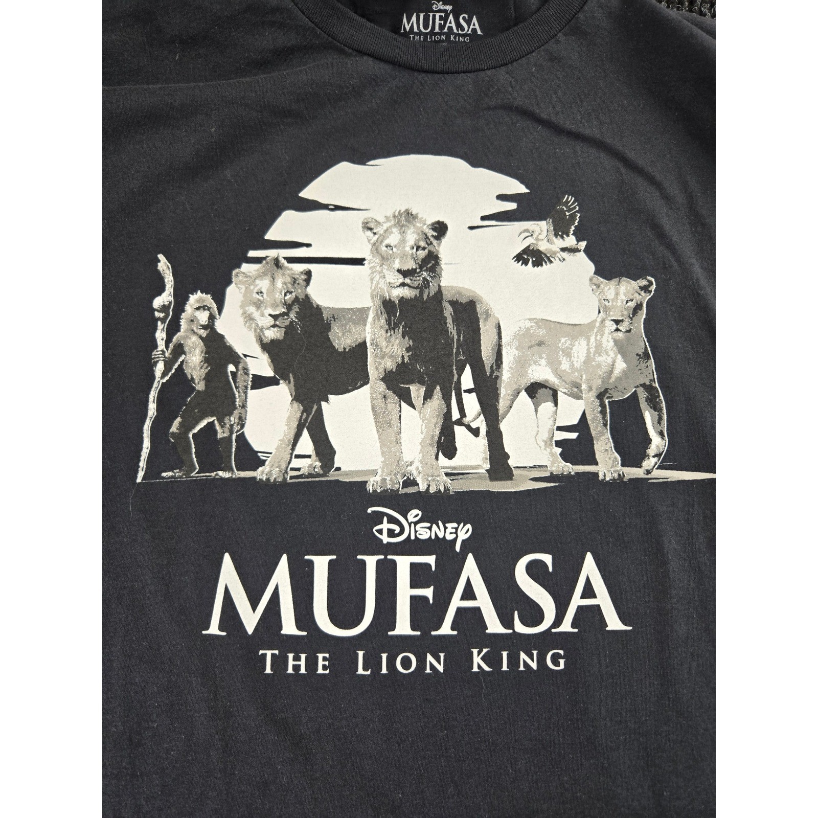 Disney Mufasa The Lion King Mens Large Black Graphic T-Shirt 100% Cotton gallery