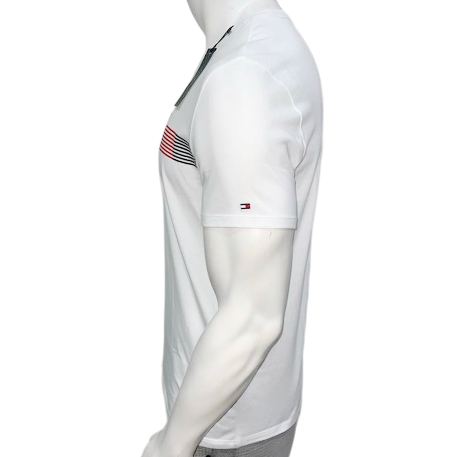 TOMMY HILFIGER MSRP$39.50 MEN'S WHITE CREW NECK SHORT SLEEVE T-SHIRT SIZE M gallery