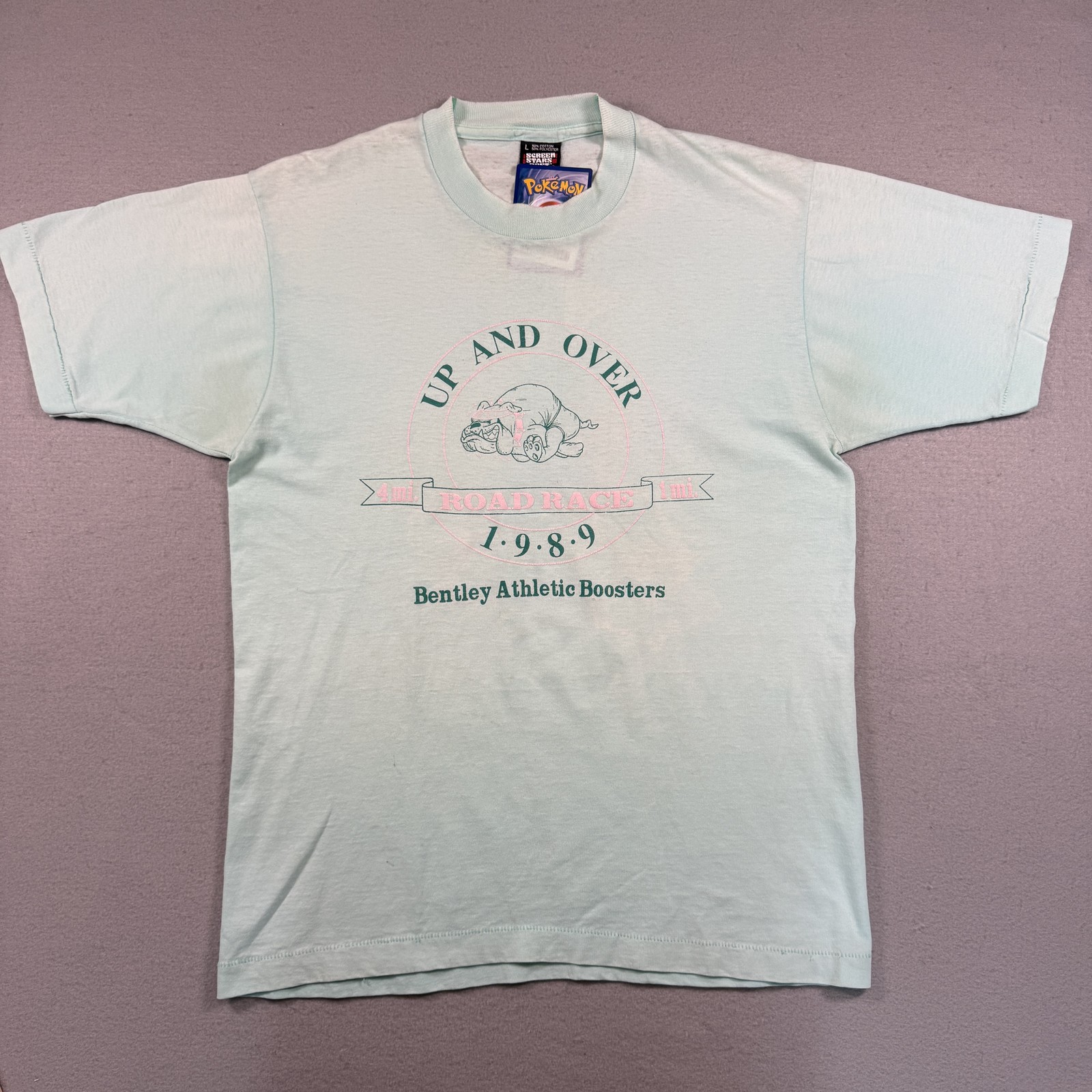 Screen Stars T-Shirt Men’s L Teal Vtinage 90’s Up And Over Road Race Mcdonalds