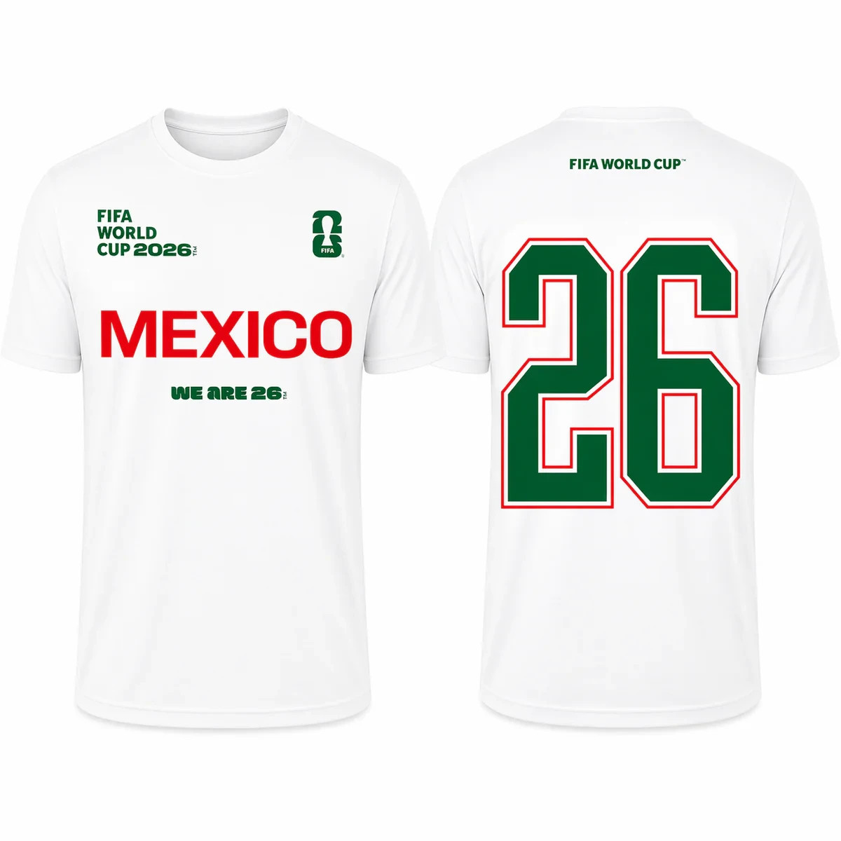 FIFA World Cup 2026 Mexico Shirt – Official "We Are 26" Team Mexico T-Shirt gallery