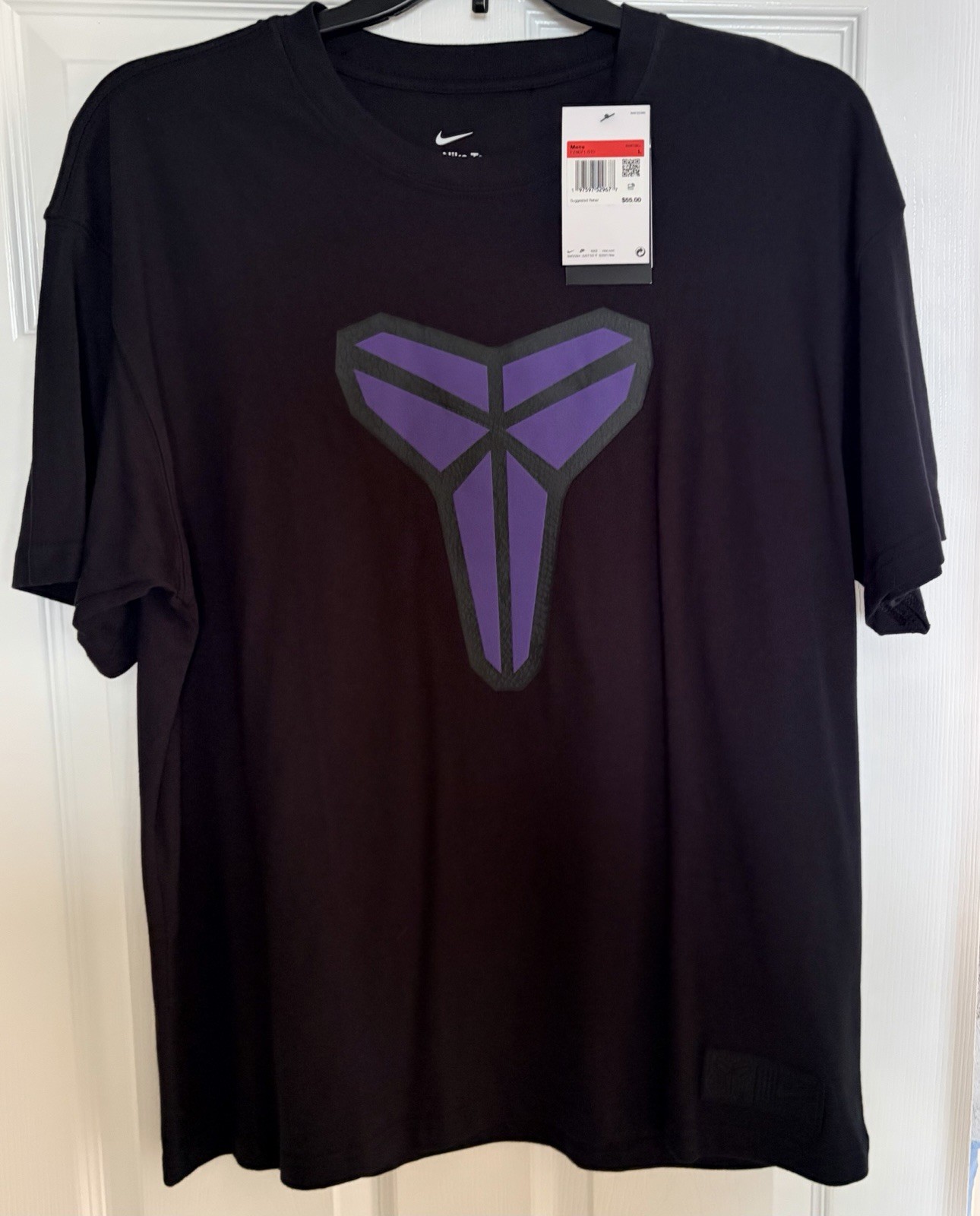 Nike Kobe Basketball Shirt Loose Fit Mens Large Black FZ8071-010