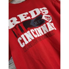 MLB Cincinnati Reds T-Shirt Men Large Red Graphic Major League Baseball Tee