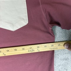 BYLT Drop Cut Lux Shirt Men Medium Maroon Pocket Short Sleeve Active Gym