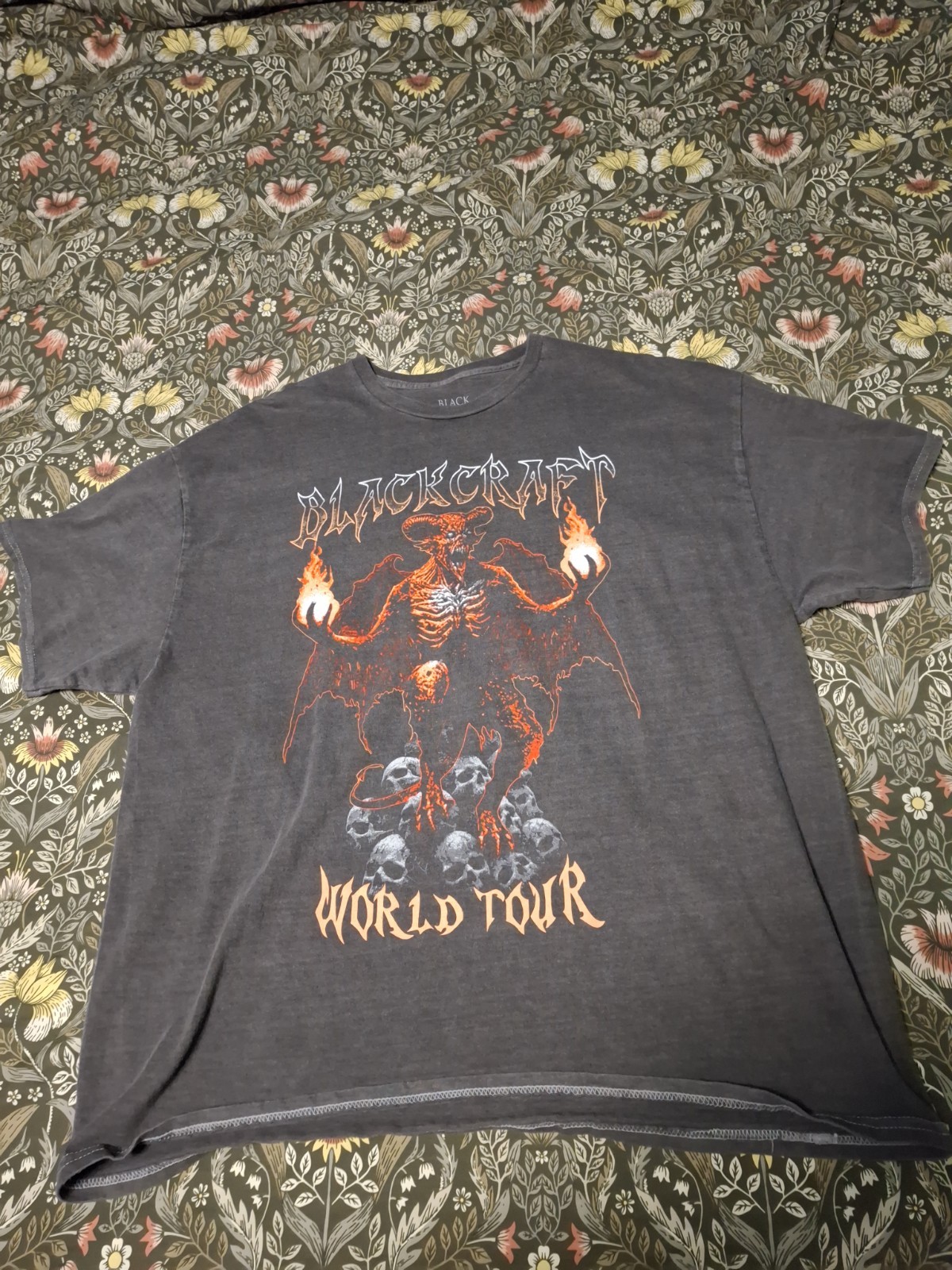Blackcraft Cult World Tour T Shirt Size XL Gray Short Sleeve Double Sided Gothic gallery